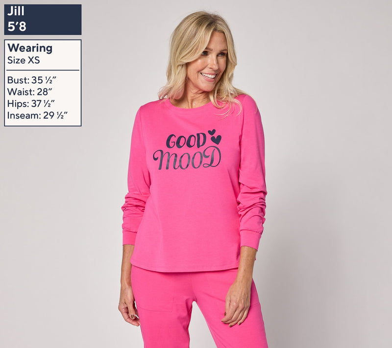 AnyBody Cozy Knit Message Top — View 3