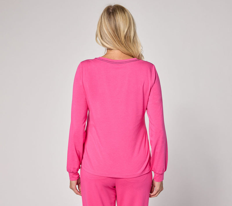 AnyBody Cozy Knit Message Top — View 4