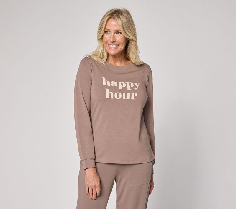AnyBody Cozy Knit Message Top — View 16