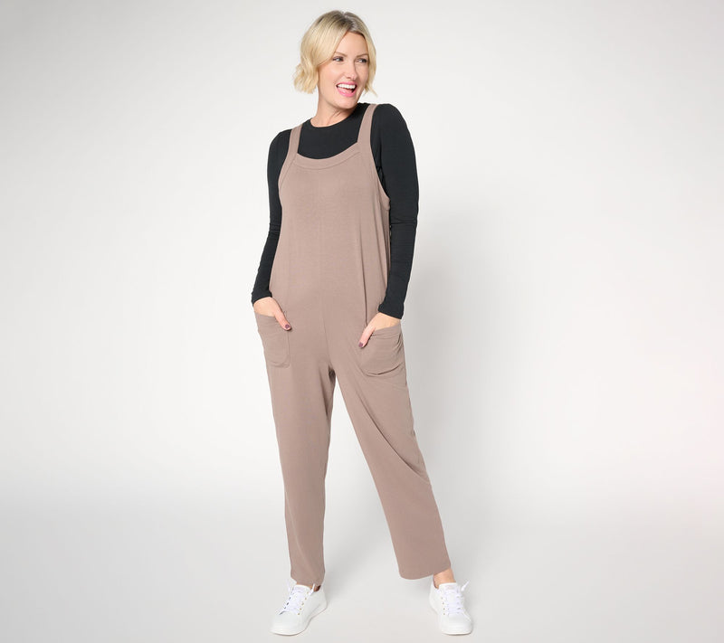 AnyBody Regular Cozy Knit Jumpsuit and Long Sleeve Top Set — View 10