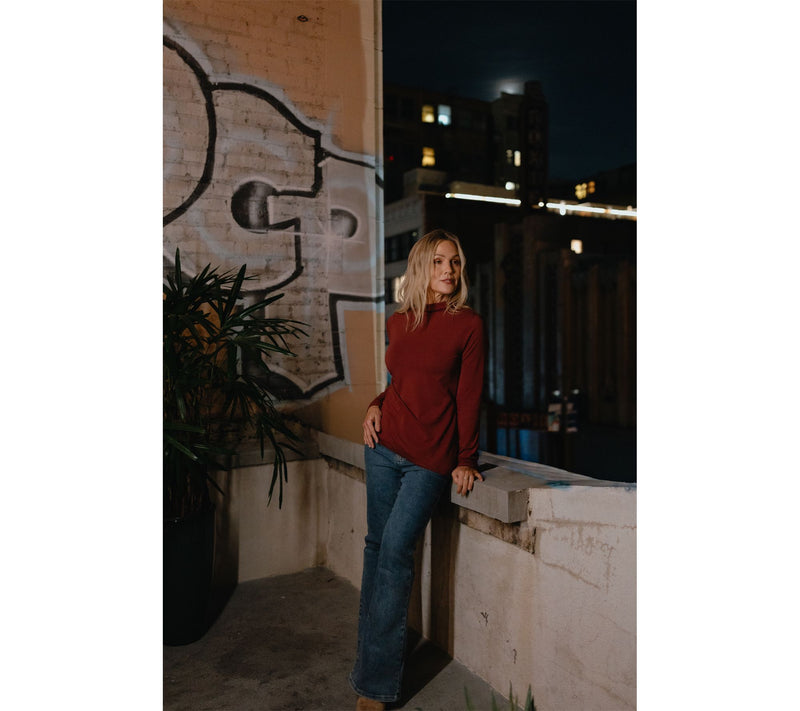 Me by Jennie Garth Windy Asymmetric Long-Sleeve Top — View 9
