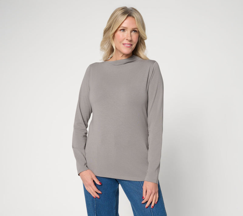 Me by Jennie Garth Windy Asymmetric Long-Sleeve Top — Main view