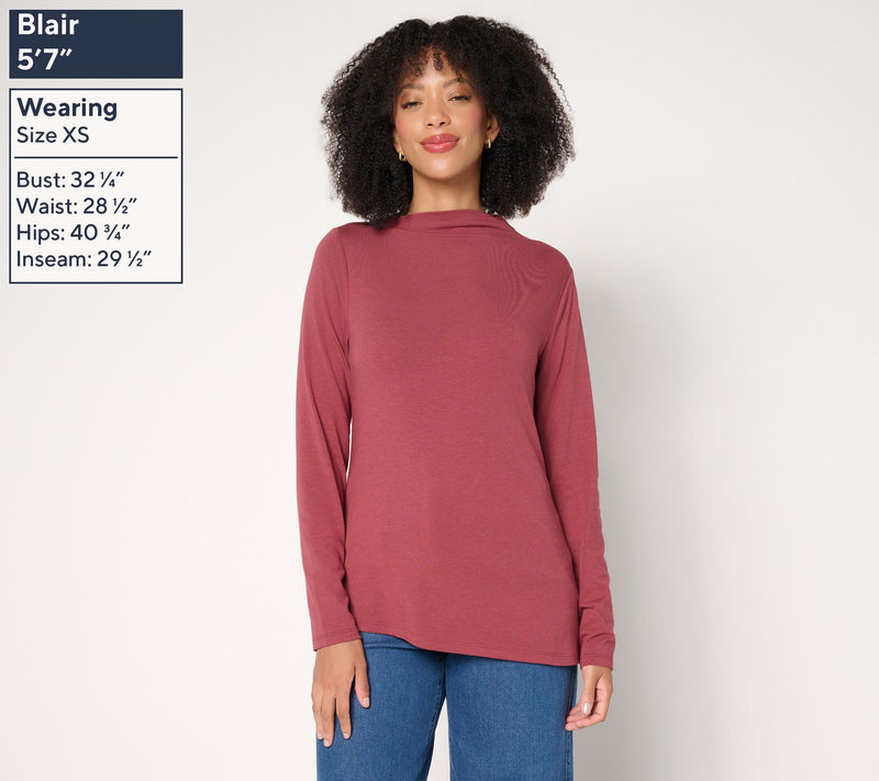 Me by Jennie Garth Windy Asymmetric Long-Sleeve Top — View 5