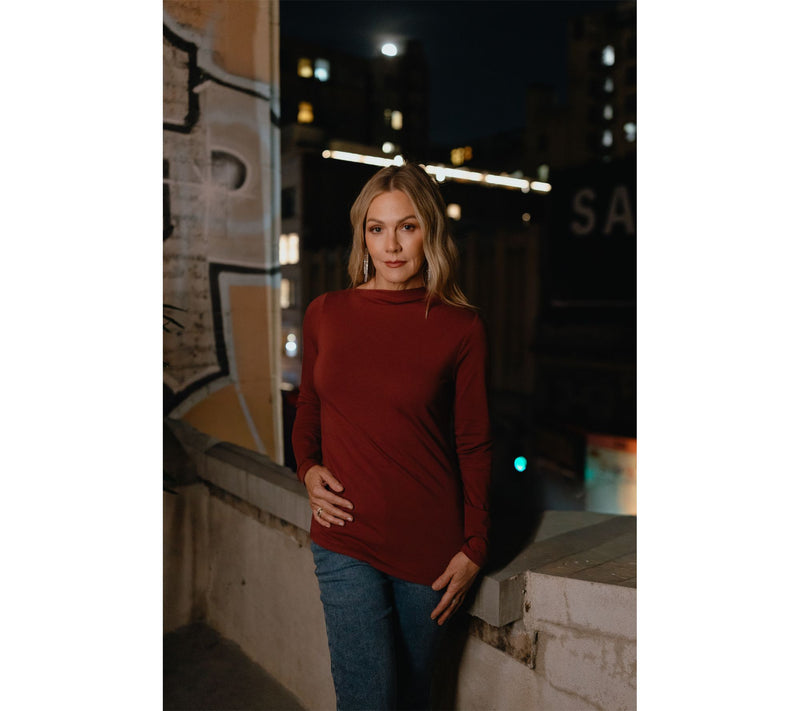Me by Jennie Garth Windy Asymmetric Long-Sleeve Top — View 10