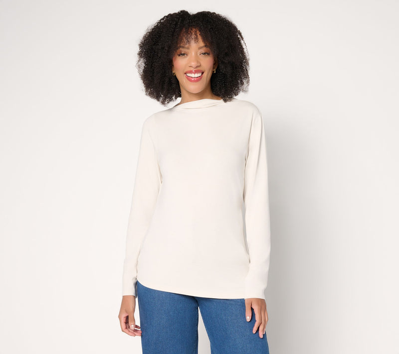 Me by Jennie Garth Windy Asymmetric Long-Sleeve Top — View 14
