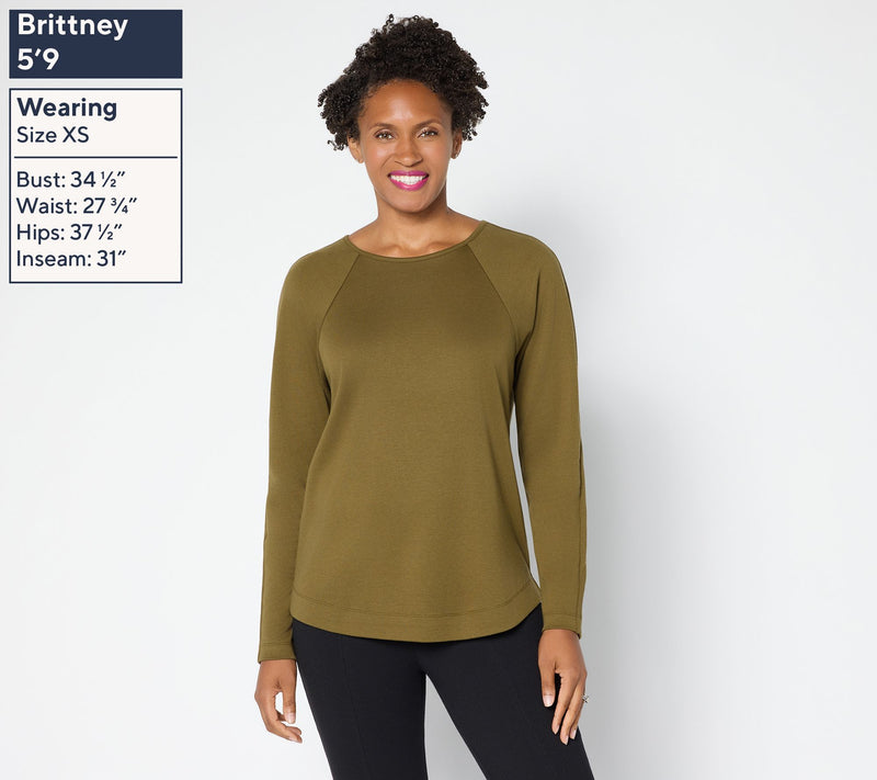 Martha Stewart Signature Essentials Modern Raglan Long Sleeve Top — View 5