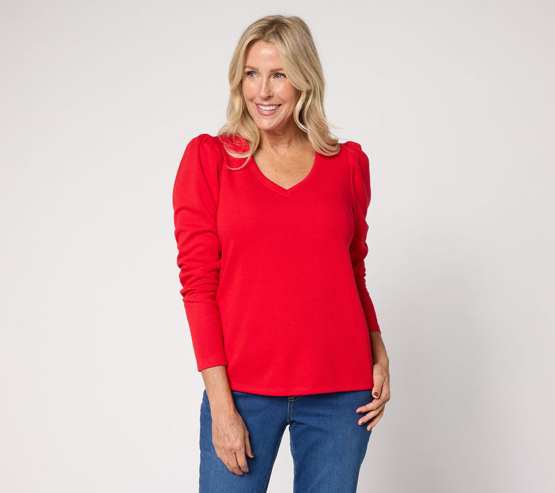 Mally Roncal V-Neck Knit Scarlett Top — Main view