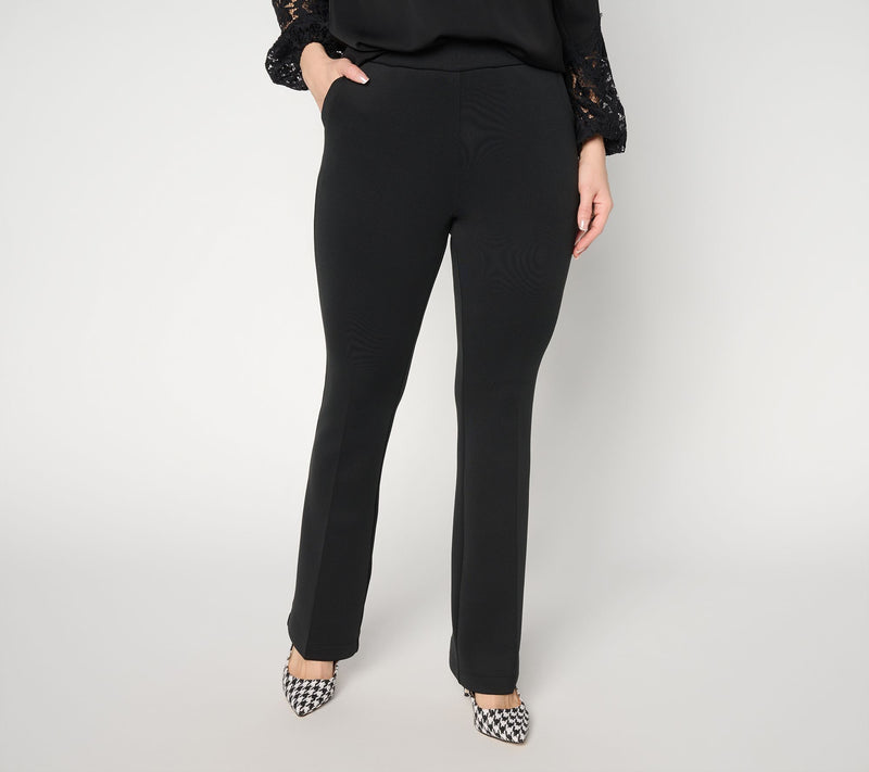 Mally Roncal Regular Techno Scuba Full Length Bootcut Pants — View 8