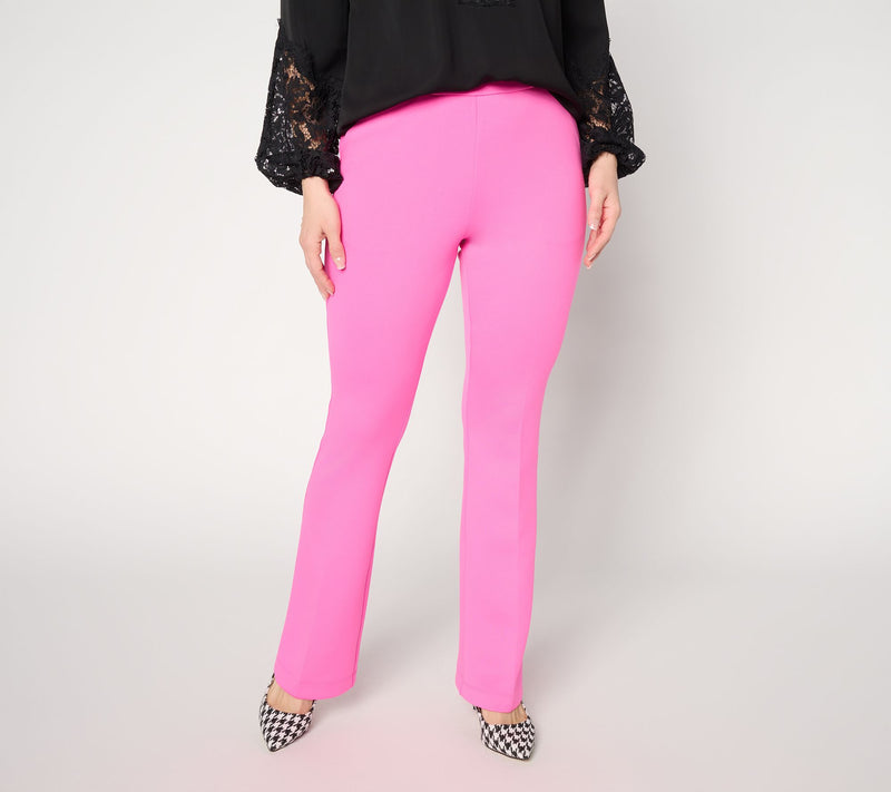 Mally Roncal Regular Techno Scuba Full Length Bootcut Pants — Main view