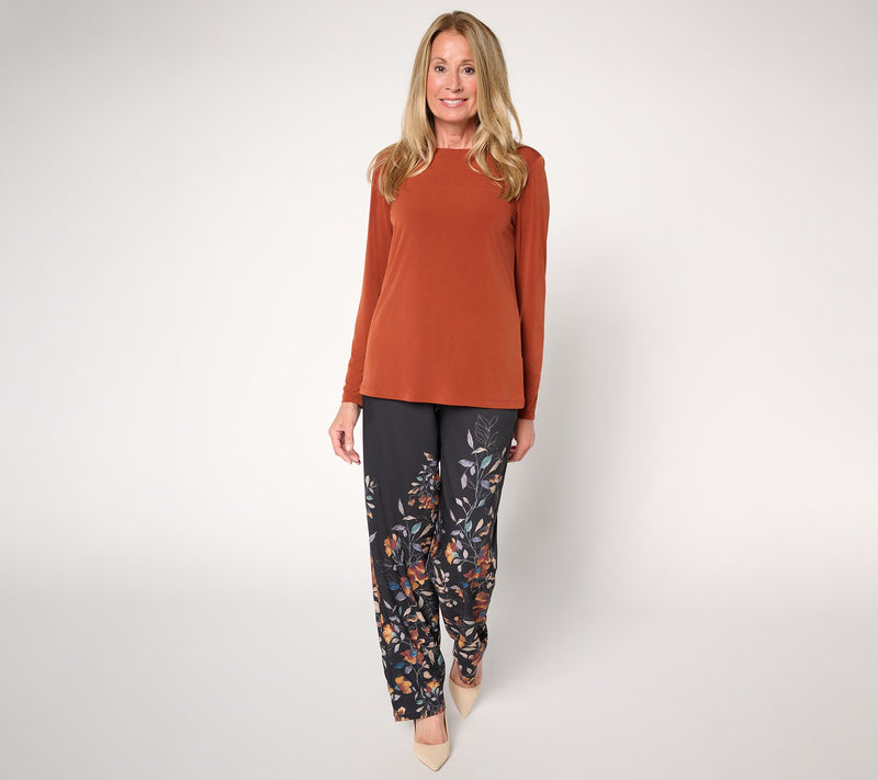 Susan Graver Essentials Liquid Knit Ballet-Neck Top — View 6