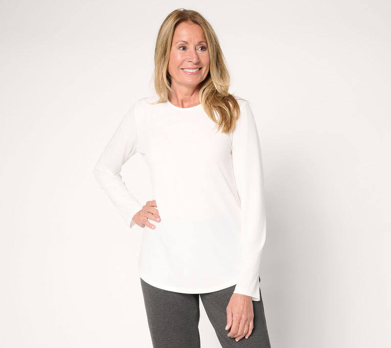 Susan Graver Essentials Liquid Knit Crew Neck Top — View 14
