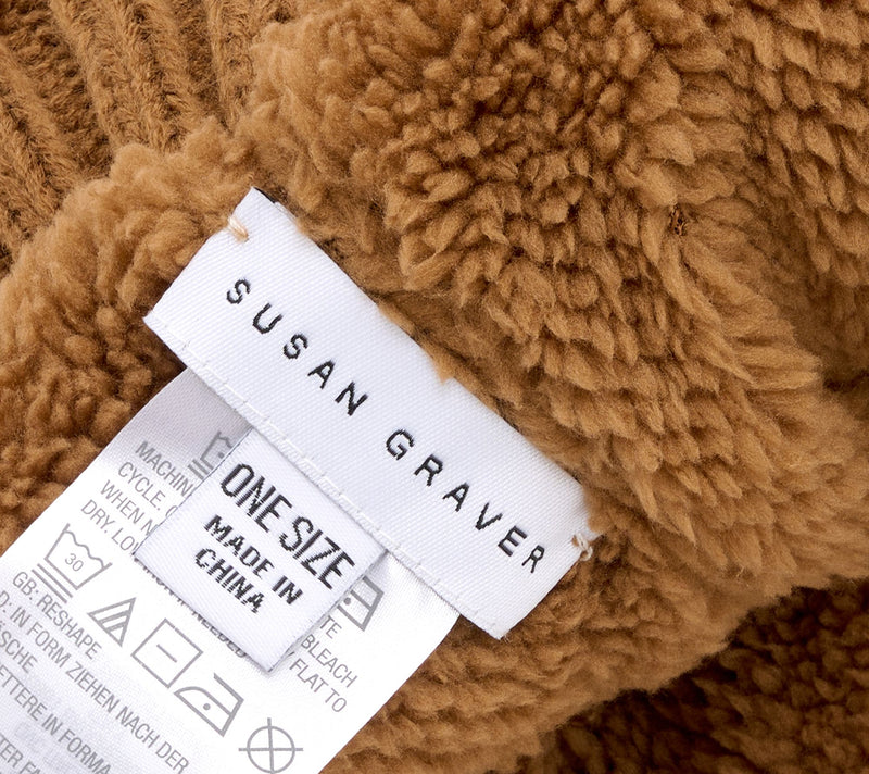 Susan Graver Cable Knit Cuffed Hat with Pom Pom — View 3