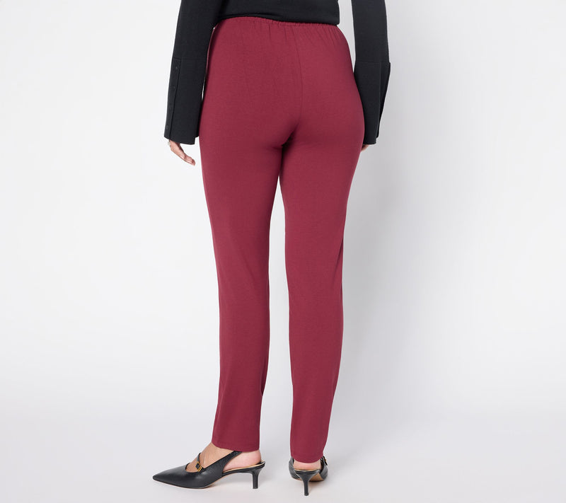 Women with Control Regular Cotton Jersey Slim Leg Icon Pant — View 4