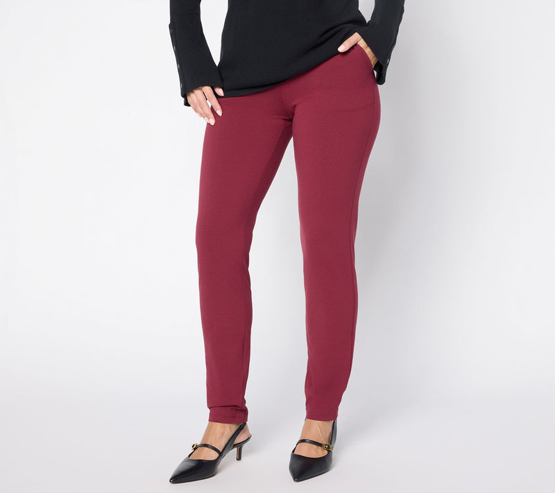 Women with Control Regular Cotton Jersey Slim Leg Icon Pant — View 12