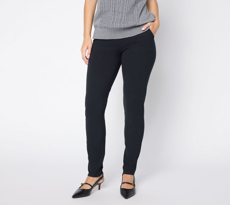 Women with Control Petite Cotton Jersey Slim Leg Icon Pant — View 11