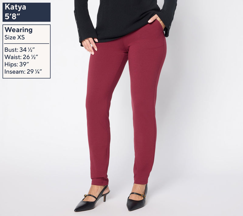 Women with Control Tall Cotton Jersey Slim Leg Icon Pant — View 3