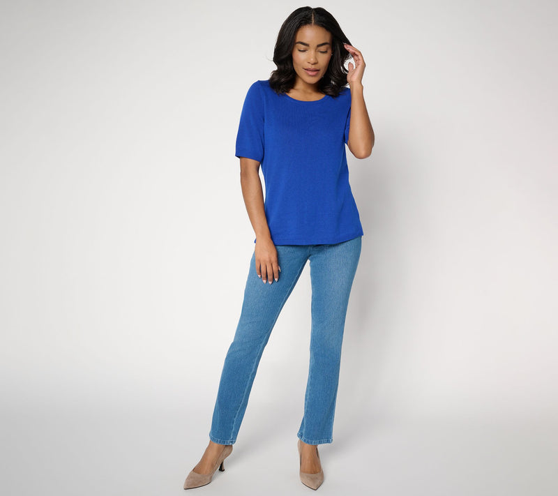 Belle by Kim Gravel Reg Flexibelle Straight-Leg BelleCurve Jean — View 5