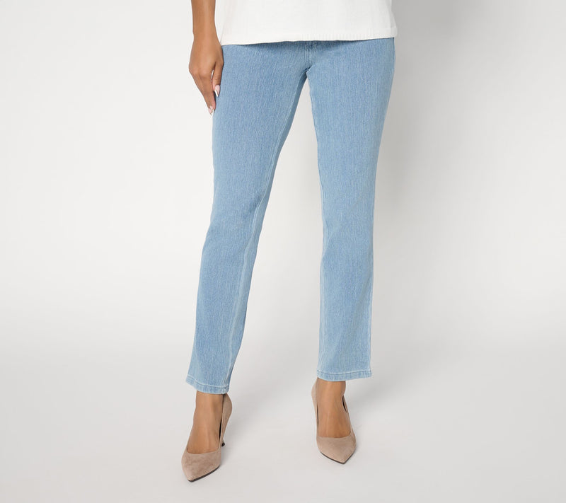 Belle by Kim Gravel Reg Flexibelle Straight-Leg BelleCurve Jean — View 16