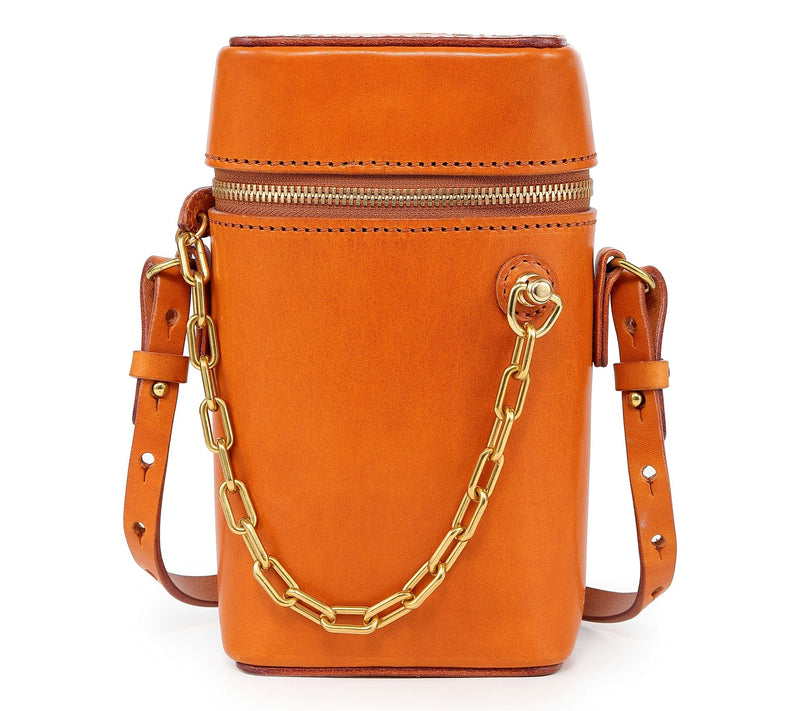 Old Trend Oranda Slim Leather Crossbody with Chain Detail — View 14