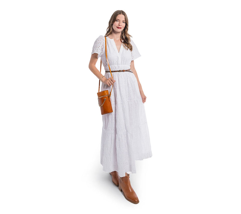Old Trend Oranda Slim Leather Crossbody with Chain Detail — View 7