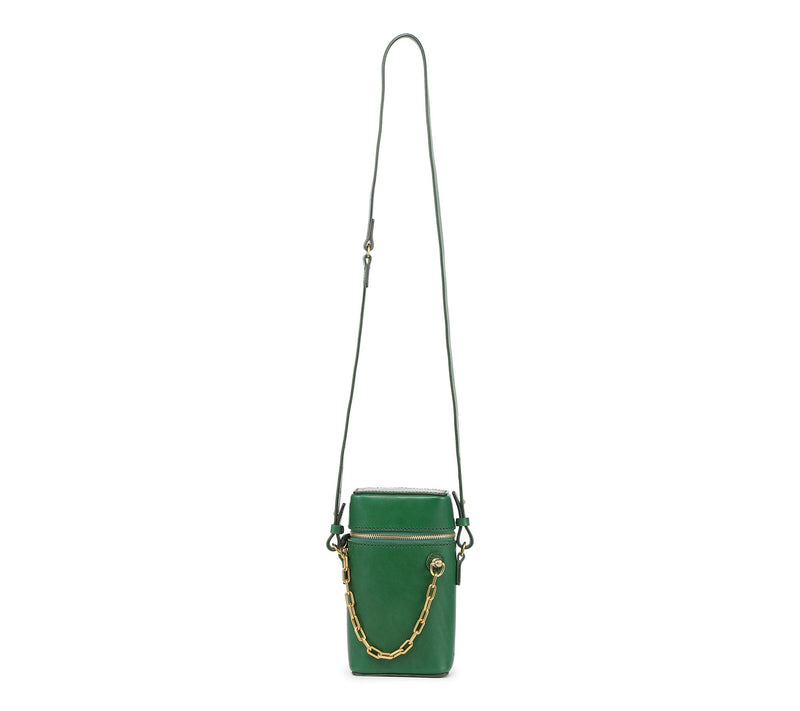 Old Trend Oranda Slim Leather Crossbody with Chain Detail — View 5