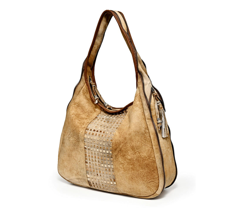 Old Trend Dorado Expandable Leather Hobo Shoulder Bag — View 4