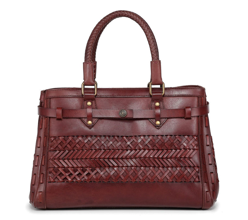 Old Trend Lantana Leather Satchel with ShoulderStrap — View 13