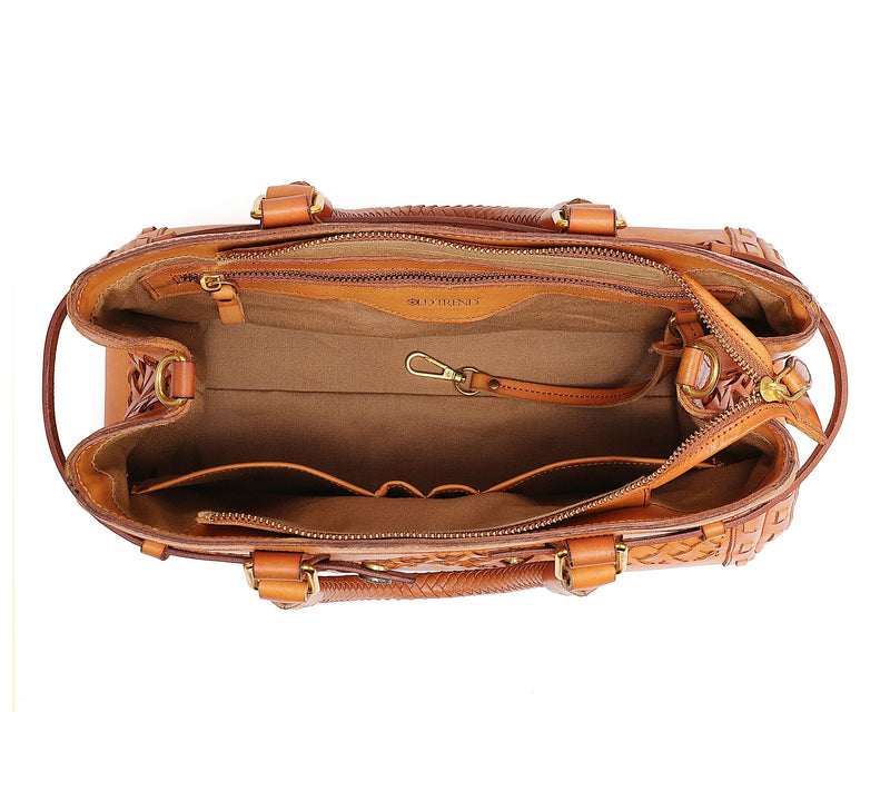 Old Trend Lantana Leather Satchel with ShoulderStrap — View 2