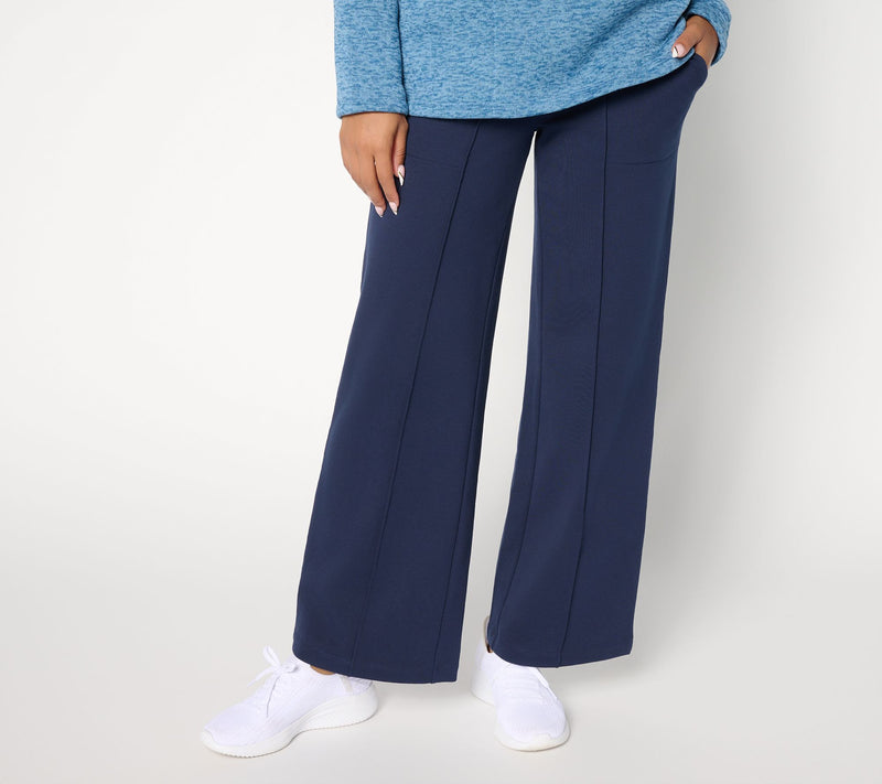Denim & Co. Active Regular Brushed Back French Terry Wide Leg Pants — View 10