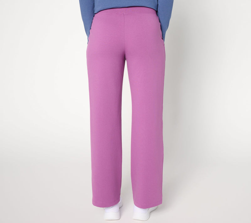 Denim & Co. Active Regular Brushed Back French Terry Wide Leg Pants — View 4