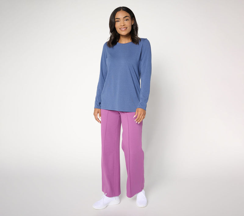 Denim & Co. Active Regular Brushed Back French Terry Wide Leg Pants — View 5
