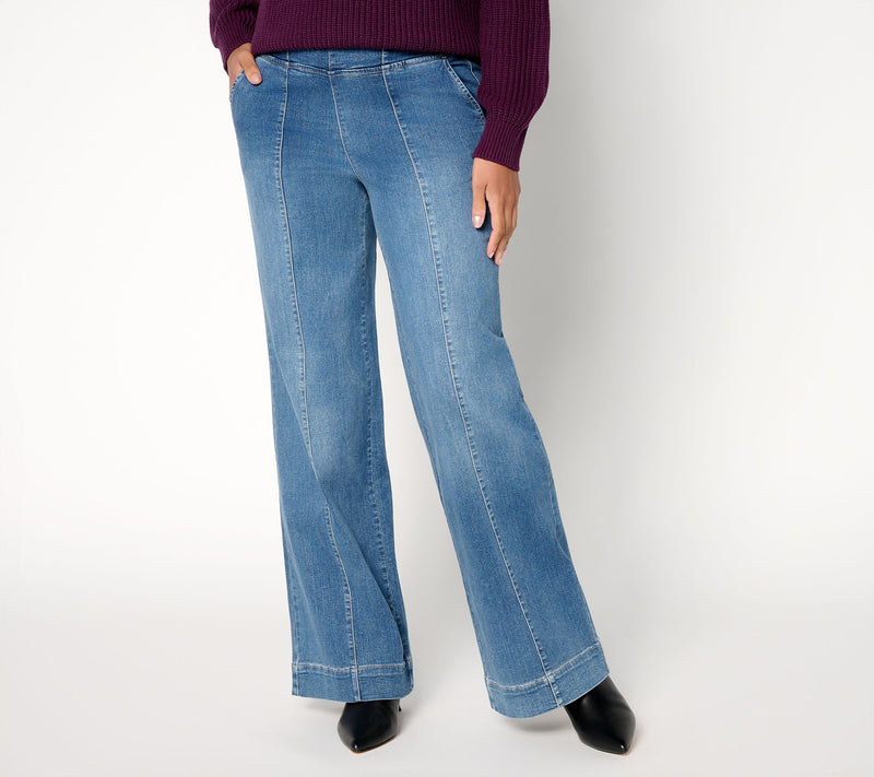 Belle by Kim Gravel Reg TripleLuxe Front Seam Full Leg Jean — Main view