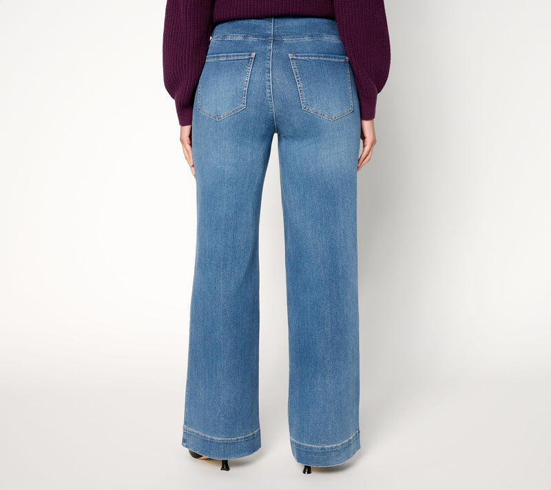 Belle by Kim Gravel Reg TripleLuxe Front Seam Full Leg Jean — View 4