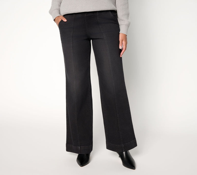 Belle by Kim Gravel Reg TripleLuxe Front Seam Full Leg Jean — View 11