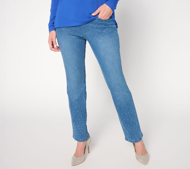 Belle by Kim Gravel Regular TripleLuxeDenim Tonal Twinkle Baby Boot Jean — View 10