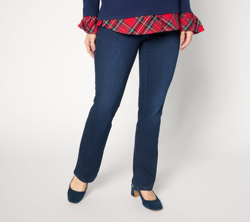 Belle by Kim Gravel Regular TripleLuxeDenim Tonal Twinkle Baby Boot Jean — View 11