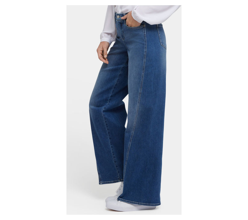 NYDJ Teresa Wide Leg Jeans with Contoured Seams — View 3