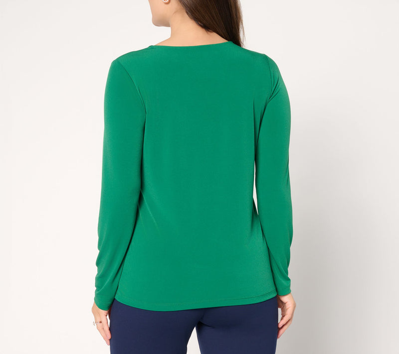 Susan Graver Essentials Liquid Knit Scoop Neck Top — View 4