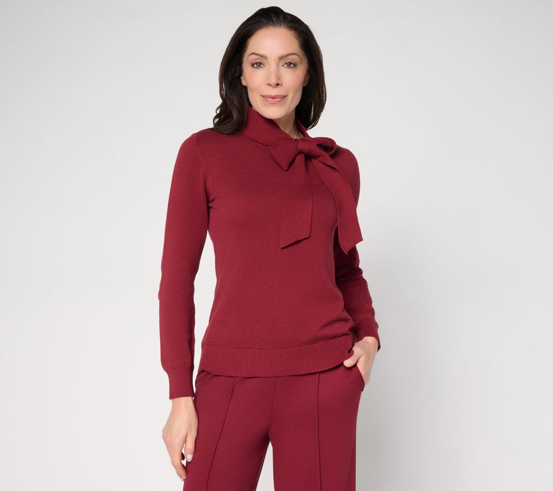 Carla Rockmore Collection Bow Neck Sweater — View 3