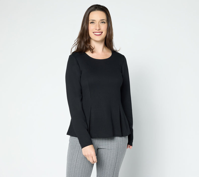 BEAUTIFUL by Lawrence Zarian The Lenny Silky Ponte Fit & Flare Top — View 11
