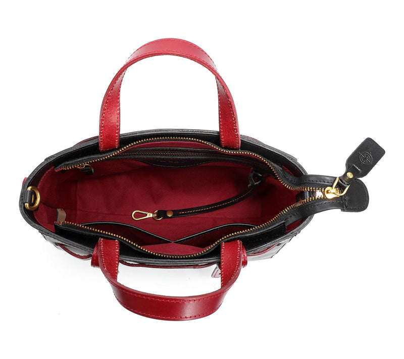 Old Trend Westland Mini Leather Tote with Shoulder Strap — View 2