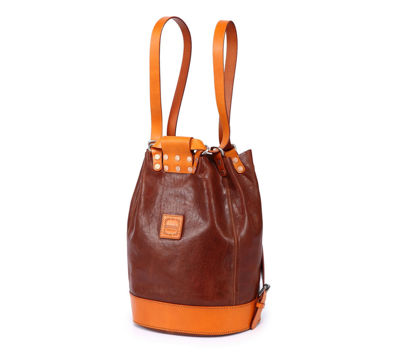 Old Trend Canna Leather Bucket Backpack — View 7