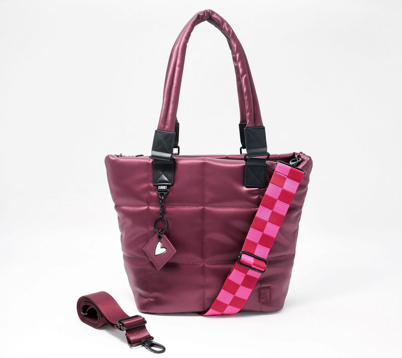 IHKWIP Checkmate Quilted Tote w/ 2 Crossbody Straps — View 11