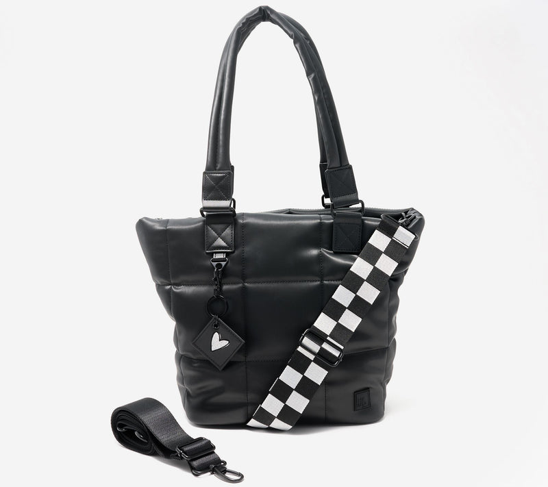 IHKWIP Checkmate Quilted Tote w/ 2 Crossbody Straps — View 7