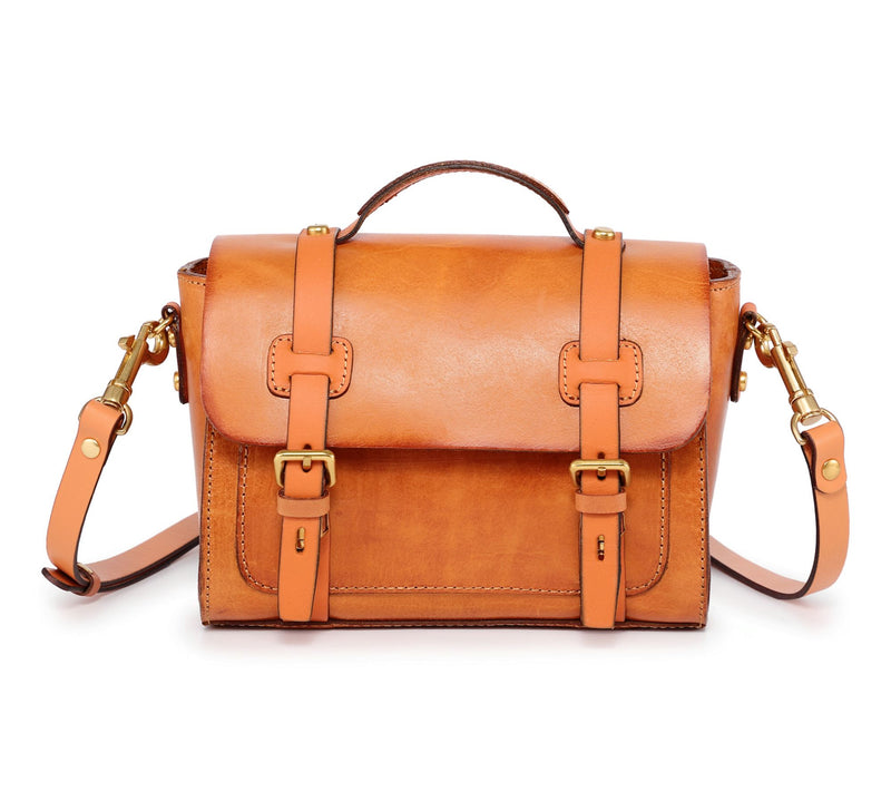Old Trend Ficus Mini Leather Satchel with Shoulder Strap — View 16