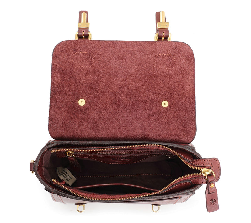 Old Trend Ficus Mini Leather Satchel with Shoulder Strap — View 2