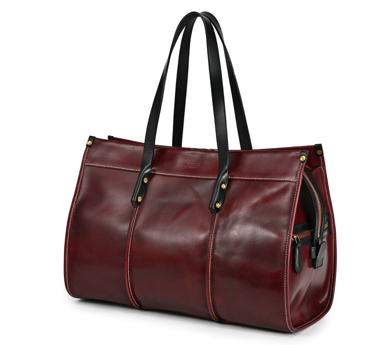Old Trend Spring Hill Leather Weekender with Shoulder Strap — View 5