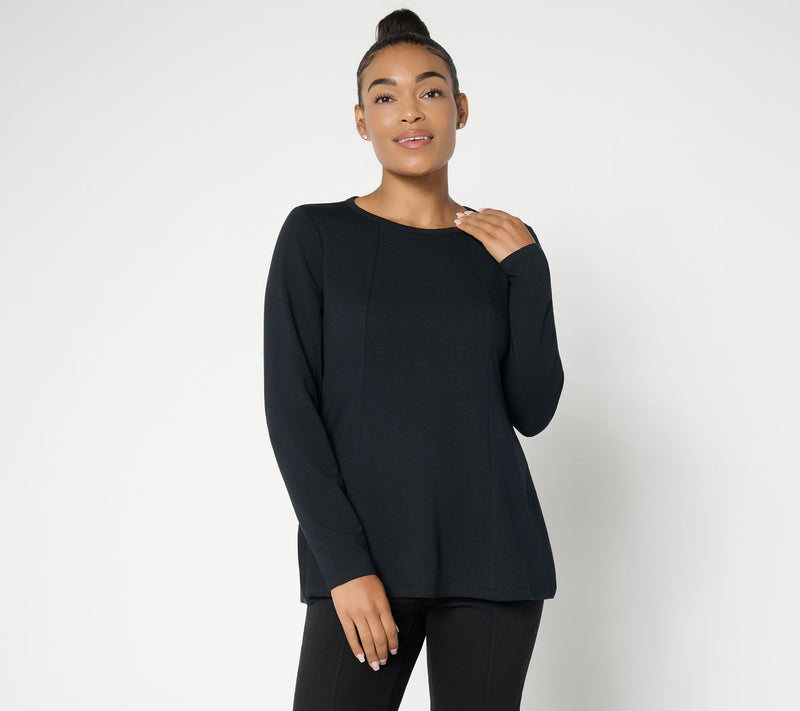 Denim & Co. Essentials Favorite Jersey Fit and Flare Top — View 11