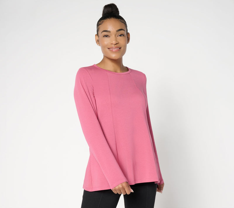 Denim & Co. Essentials Favorite Jersey Fit and Flare Top — View 13
