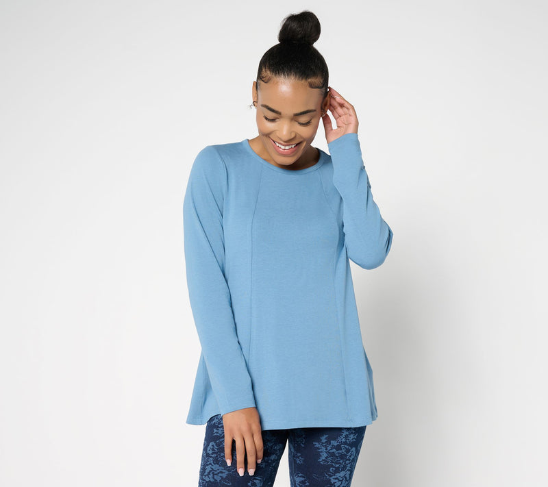 Denim & Co. Essentials Favorite Jersey Fit and Flare Top — View 14